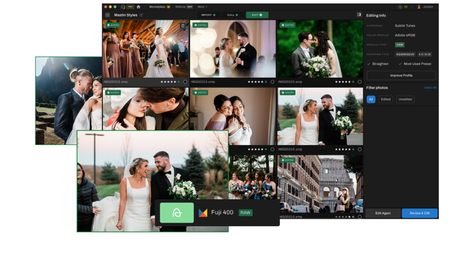 Aftershoot culling interface